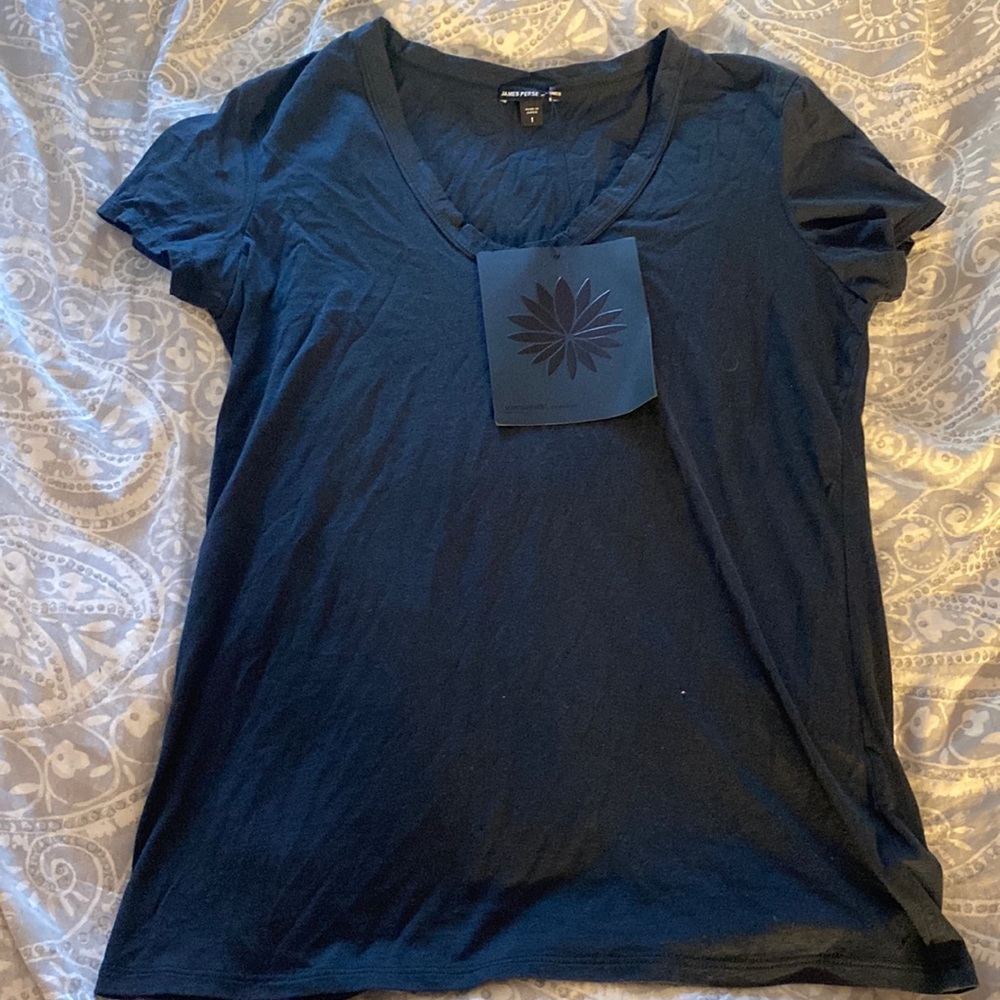 Brand new James Perse top, size one, French navy color